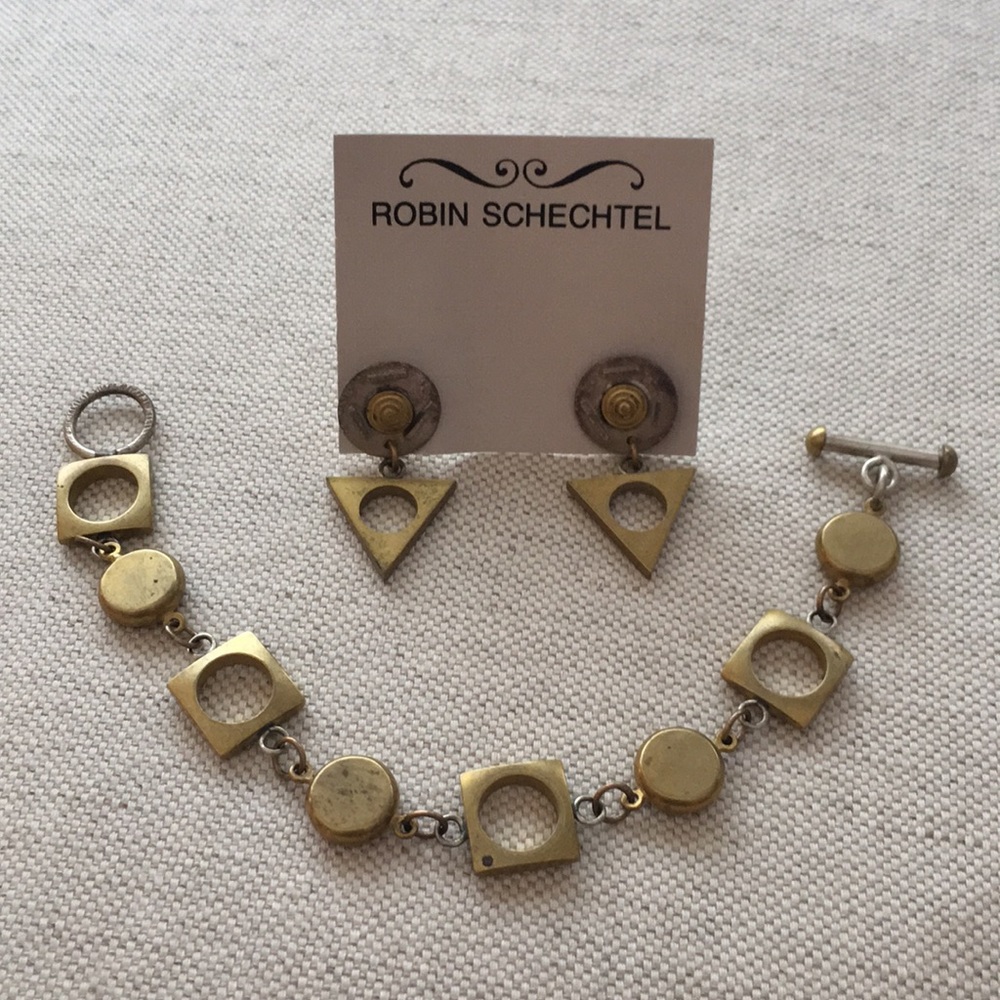 Robin Schechtel earrings and bracelet set
